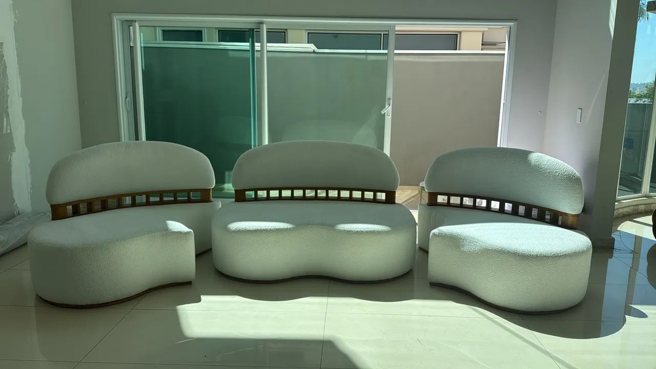 Sofá Modular Orgânico 3 Módulos - Impecável - Foto 3