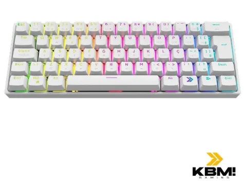 Teclado mecânico gamer branco