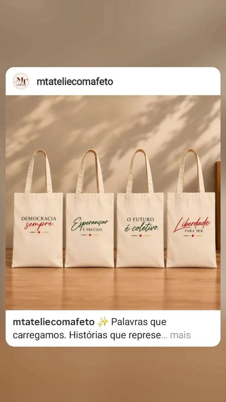 Ecobags Democracia Lula