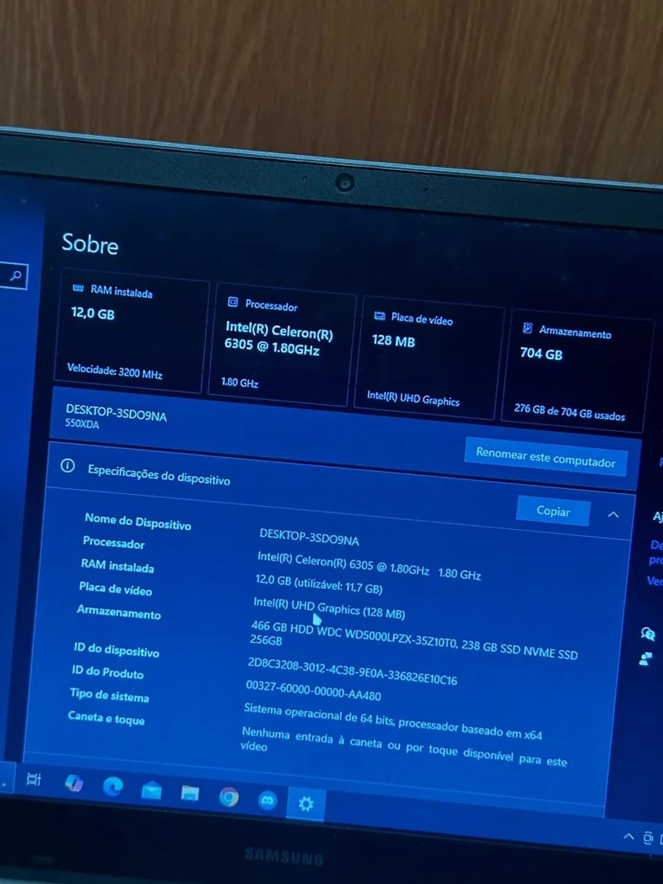 Notebook Samsung Book NP550XDA ? Intel Celeron 6305 - Foto 4