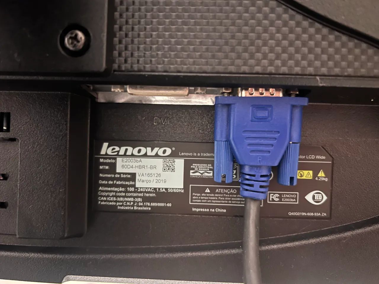Monitor Lenovo LED 19.5 E2003Ba - Foto 2