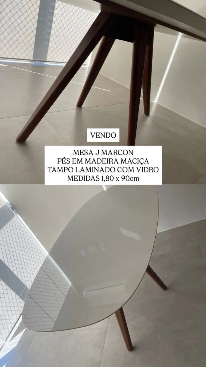 MESA J MARCON MADEIRA MACIÇA - Foto 2