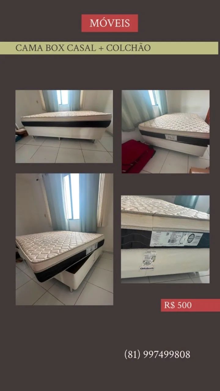Cama de casal box + colchão  - Foto 2