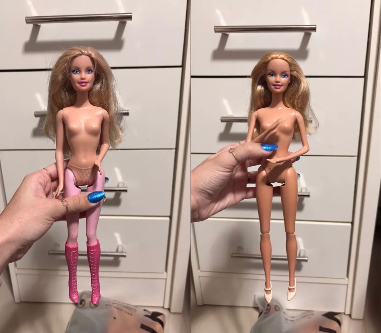 2 bonecas Barbies sucatas