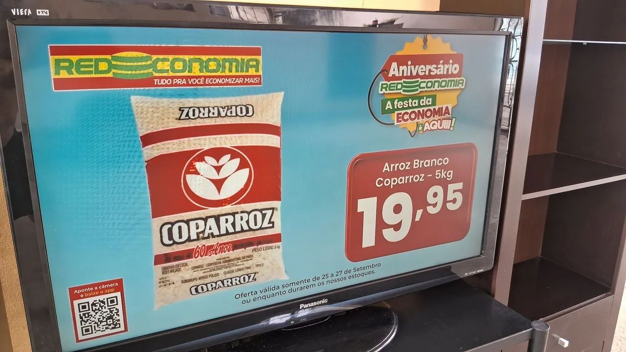 TV Panasonic LCD 42 polegadas + Rack Airon de aço + 2 estantes PARA SAIR HOJE - Foto 2