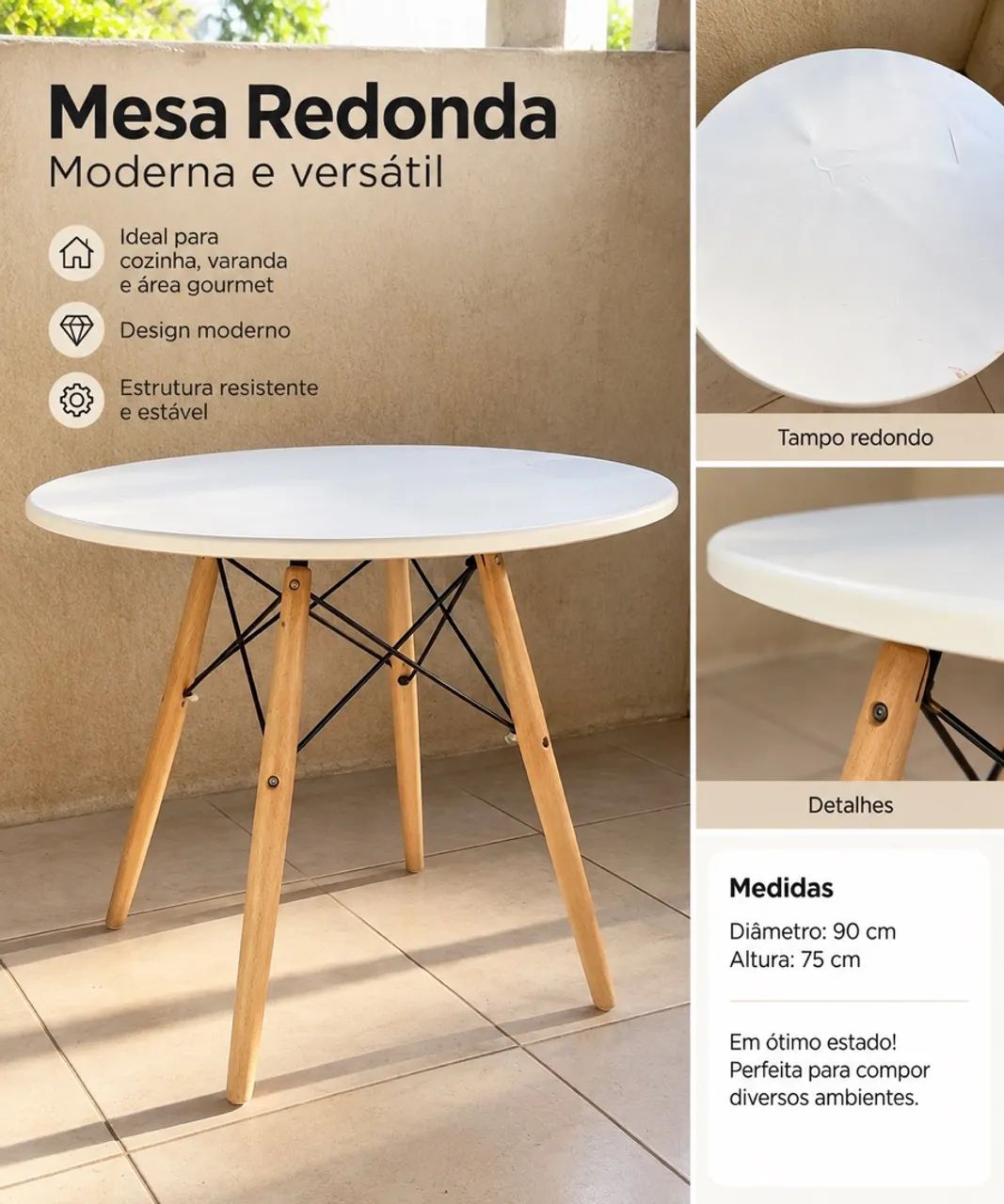 Mesa de 4/6 lugares 