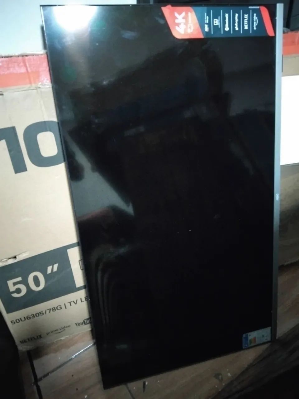 Tv smart 50' polegadas aoc tela quebrada p/peças 