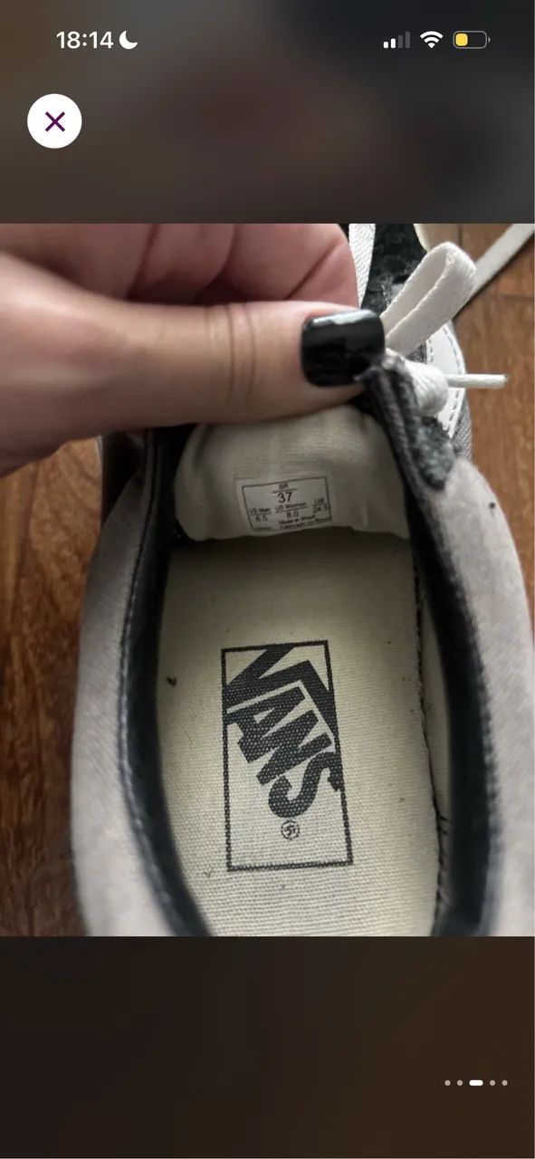 tenis vans old skool preto e cinza 37 - Foto 4