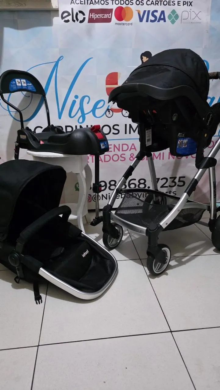 Carrinho Moisés 4 em 1 luxo - Foto 3