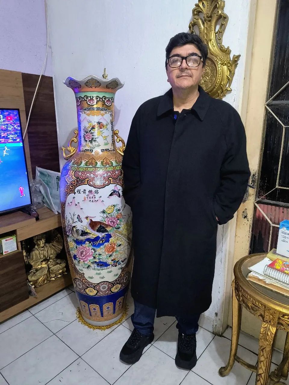 Sobretudo lã batida 