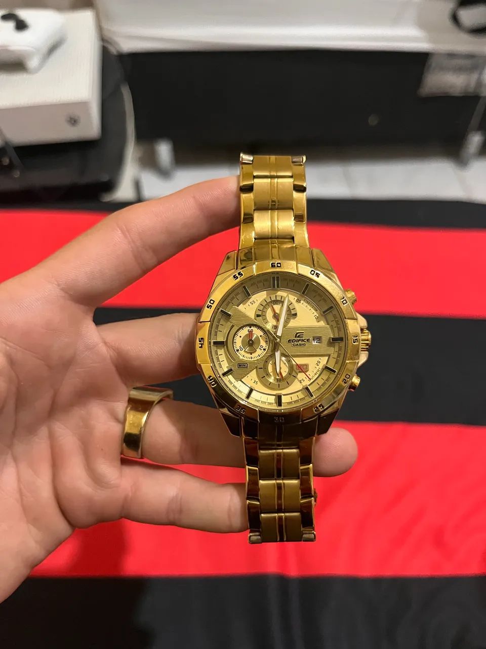 Relógio Casio edifice ( anel Flamengo brinde )
