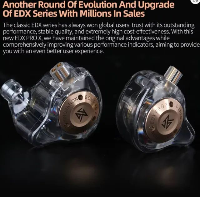 KZ EDX Pro X - Fone Intra-Auricular Profissional | Graves Potentes