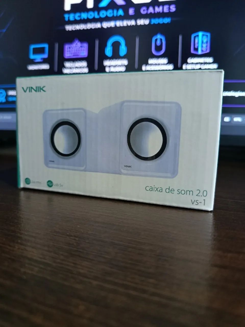 Caixa de Som Vinik VS-01B USB Branca Nova