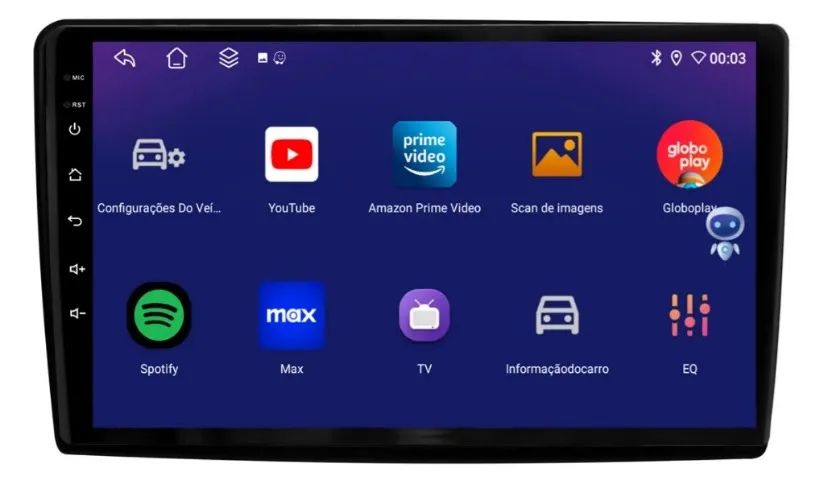 Central Multimídia Octacore 10 Polegadas 4Gb/64Gb 4G EcoSport 2018