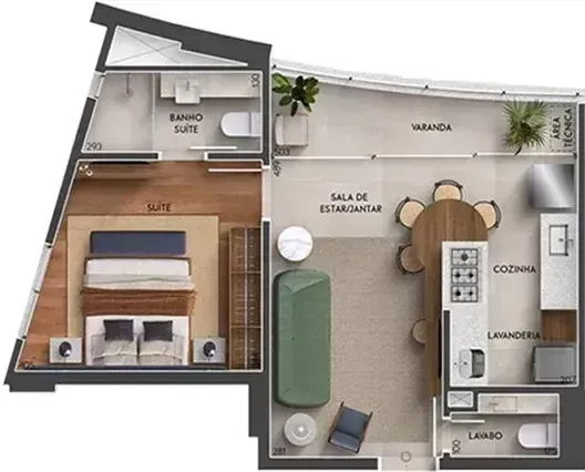 PLANTA 54m²