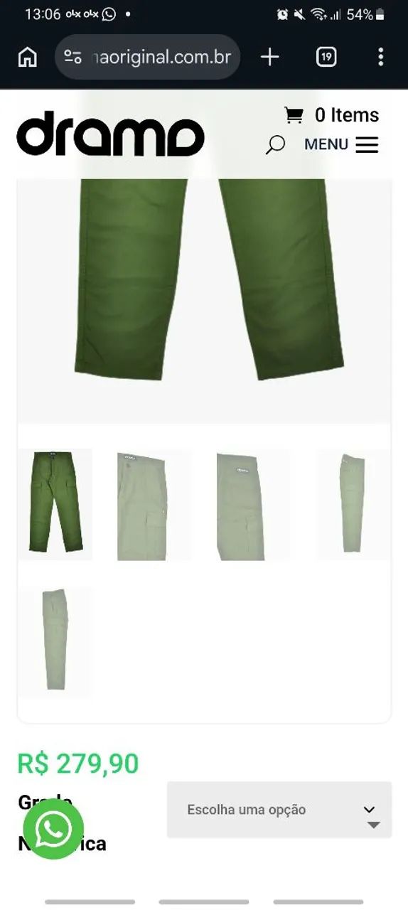 CALÇA CARGO (DRAMA) preco original eh 270 - Foto 3