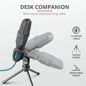 Microfone USB Trust Mico com tripé e cabo de 1.8m - Funcionando 100% em perfeito estado - Foto 4