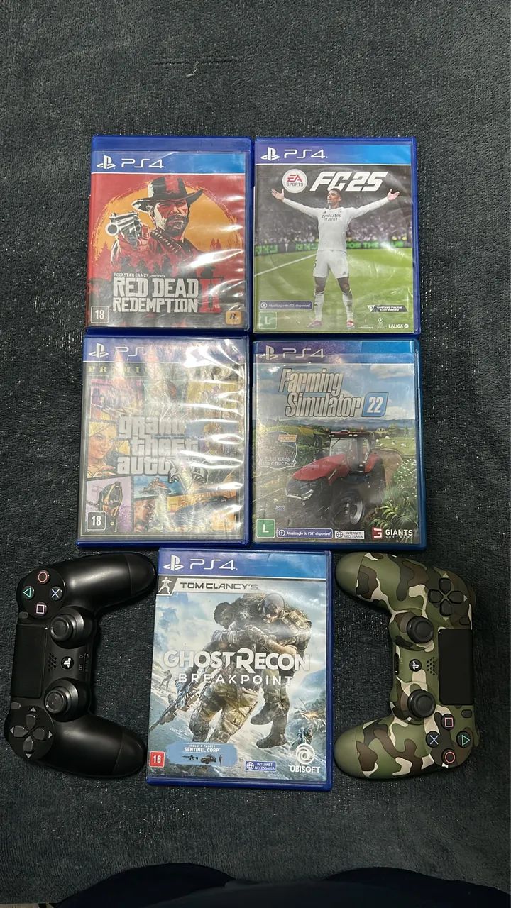 PlayStation 4 + 2 controles e 5 jogos - Foto 5