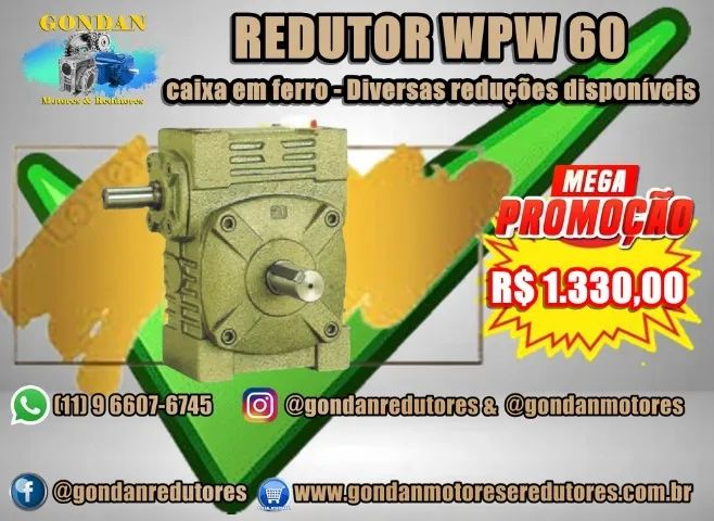 REDUTOR WPW 60 - caixa em ferro - Diversas reduções disponíveis -  consulte-nos!  - Foto 5