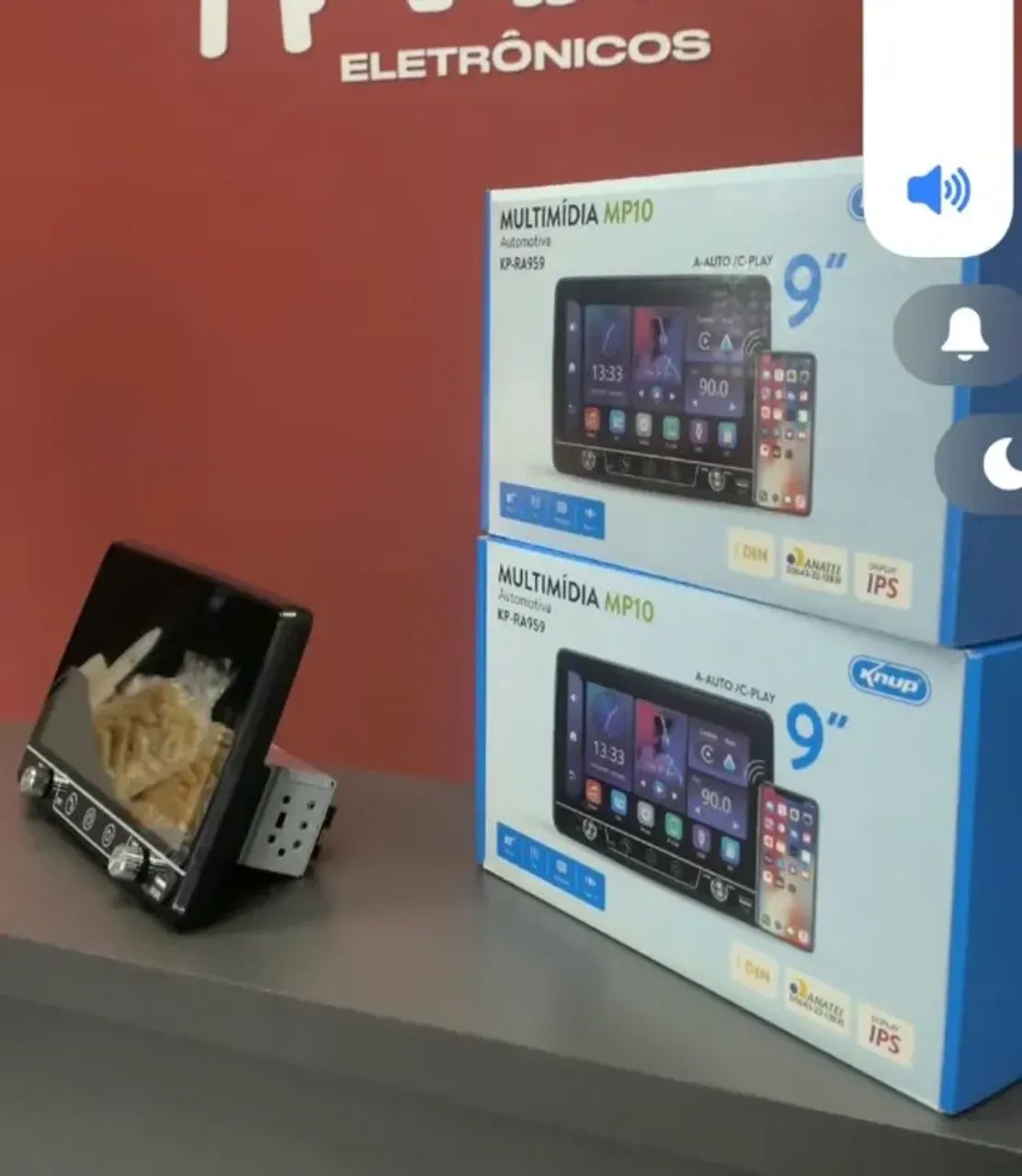Multimídia 9 polegadas 1 Din .Android auto carplay sem fio ,,
