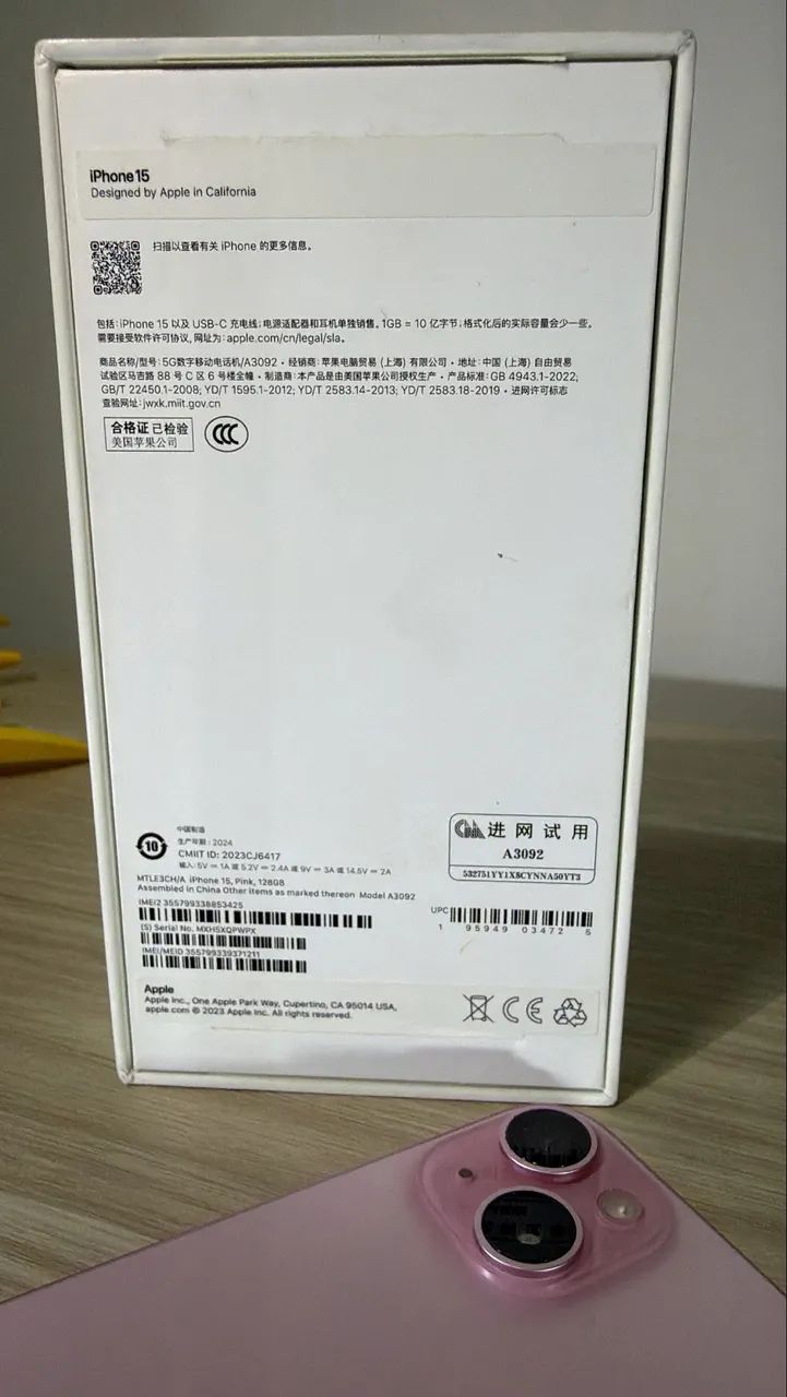 iPhone 15 Apple 128GB Rosa Excelente Estado - Foto 3