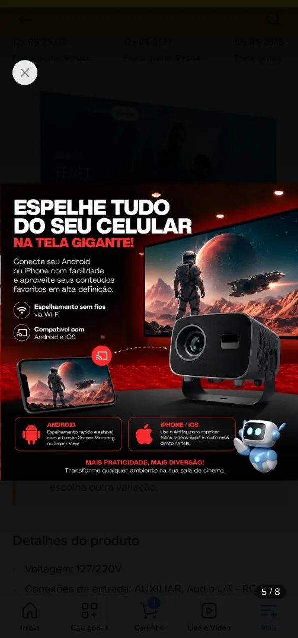 URGENTE PROJETOR TOP - Foto 4