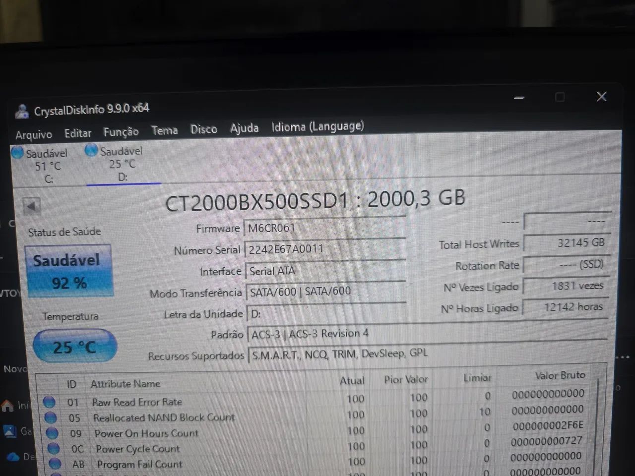 SSD 2TB CRUCIAL SATA - Foto 3