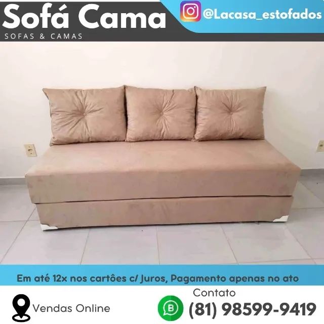 Sofá Cama 3 em 1 - Direto de fábrica.
