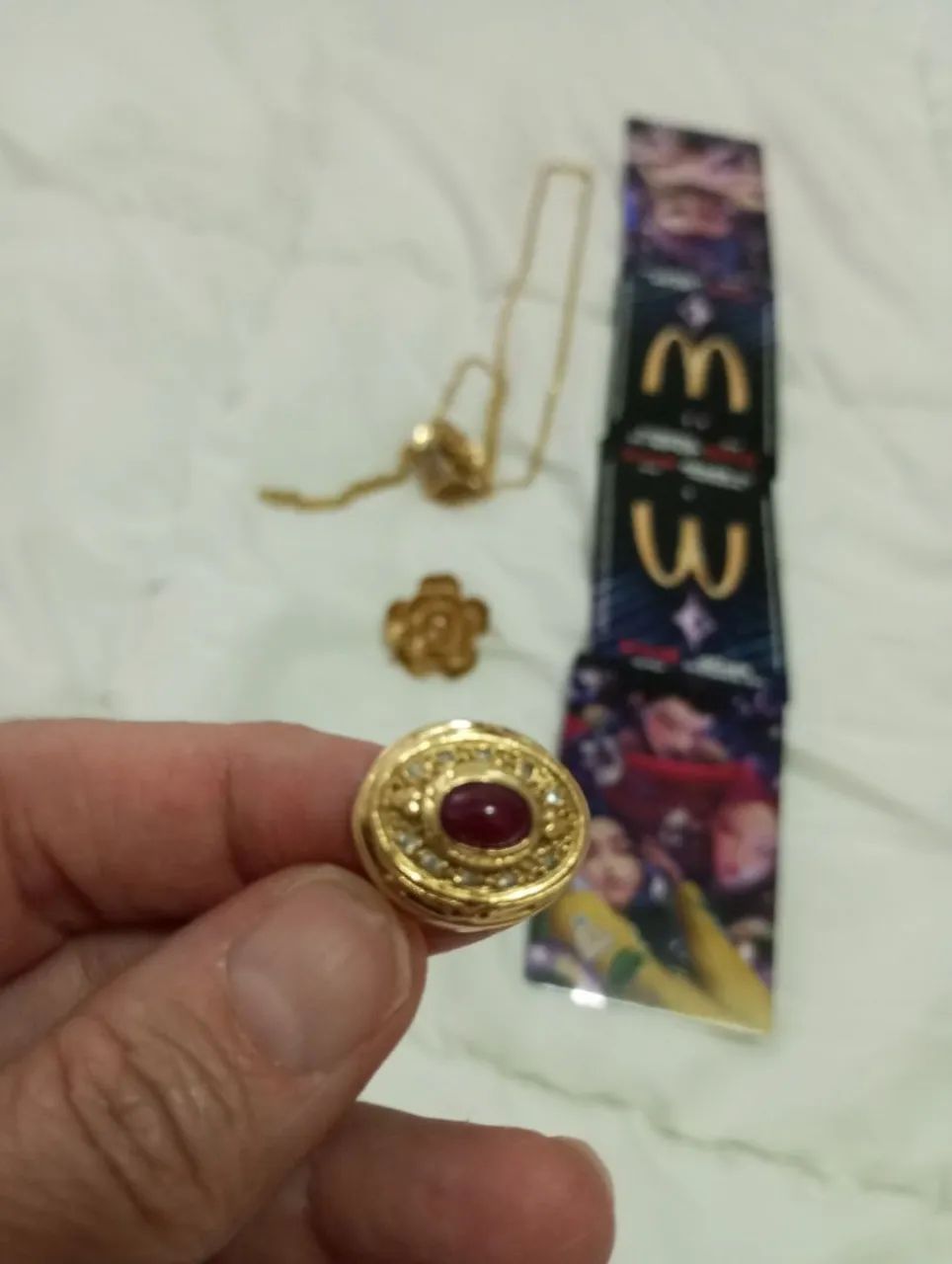 anel ouro 18 dedo mindinho