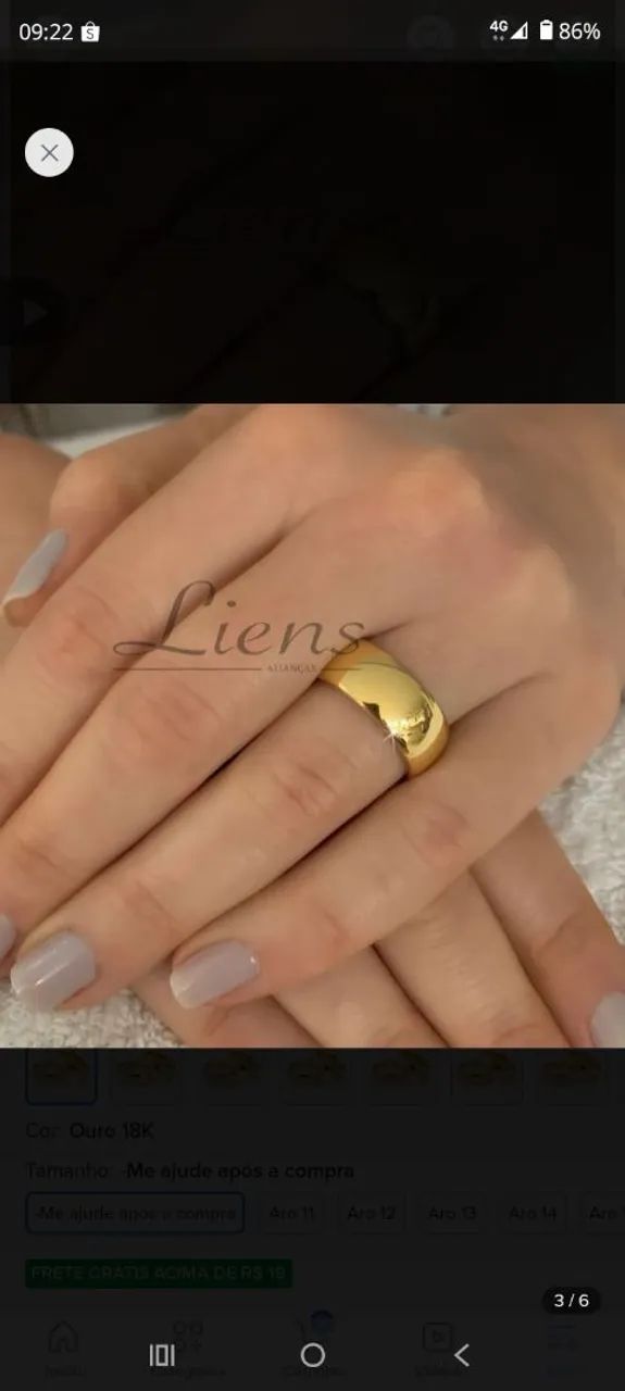 Vendo Par de Alianças Ouro 18k tradicional tugstenio  - Foto 2