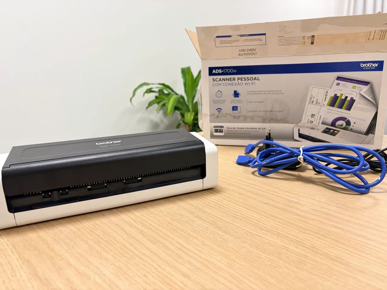 Scanner Brother ADS-1700W Wi-Fi Duplex + Caixa e Acessórios - Foto 3