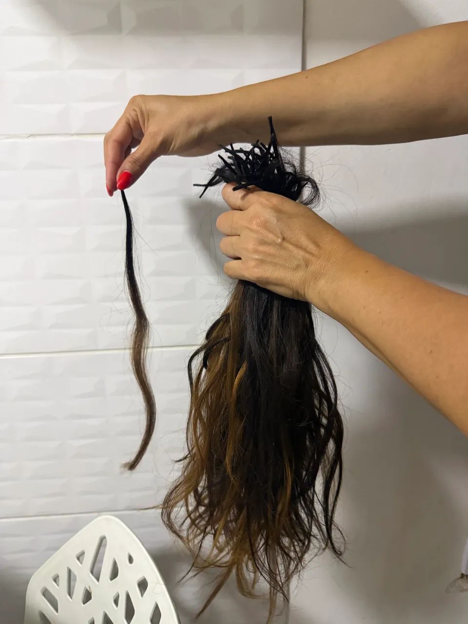 Cabelos Humanos mechados e na queratina - Foto 4