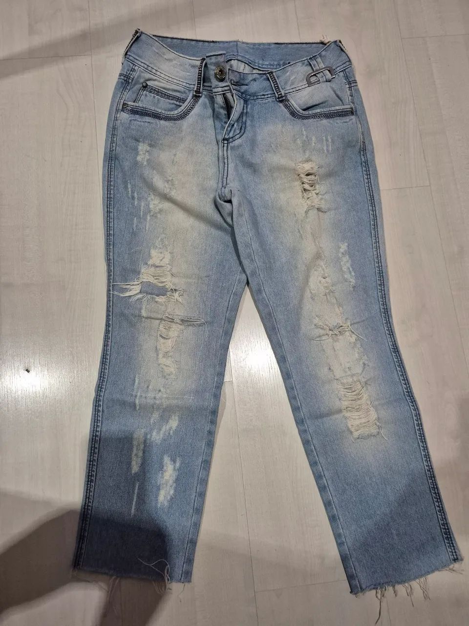calça jeans colcci feminina destroyed