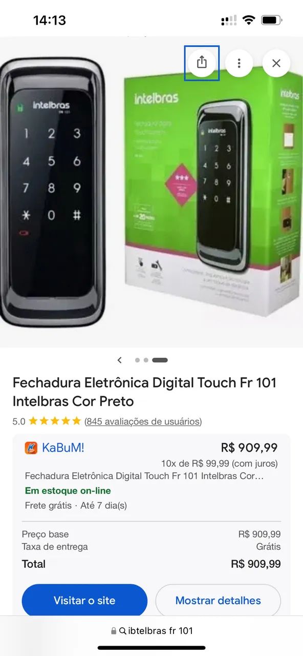 Fechadura Digital Intelbras  - Foto 2