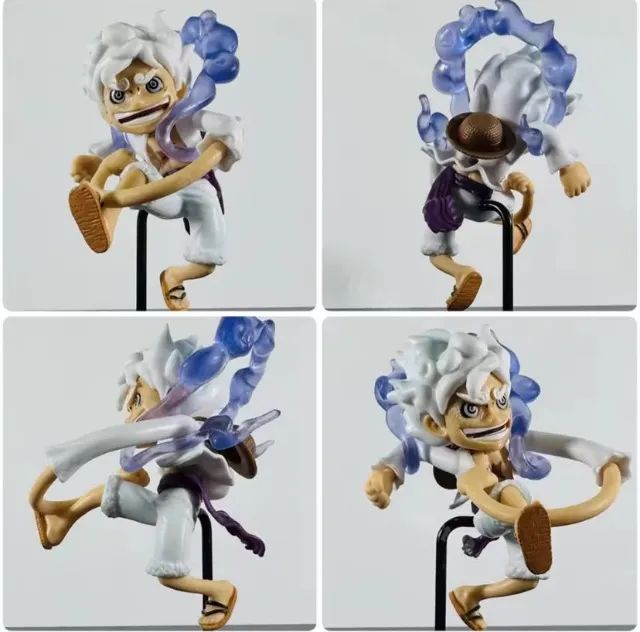 5 pçs/set uma peça anime figura luffy nika - Foto 4