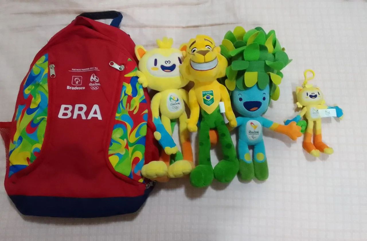 Pelúcias das Olimpíadas  - Com Mochila. 