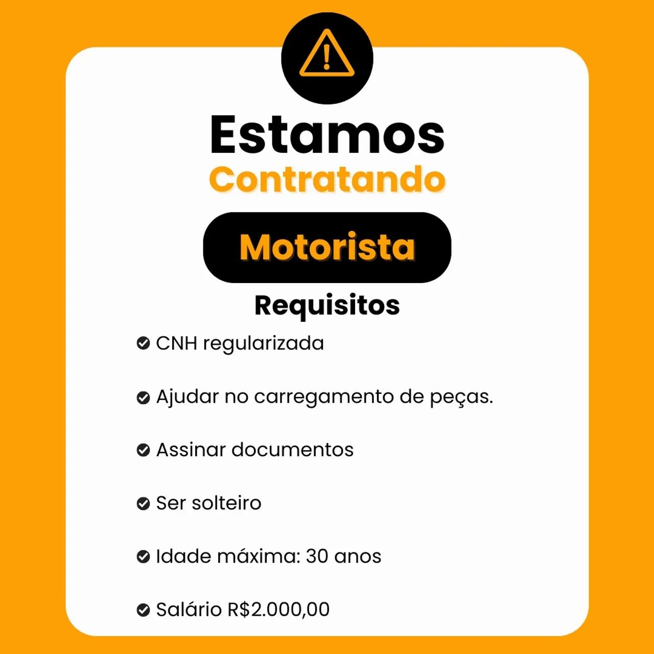 Contrata-se motorista