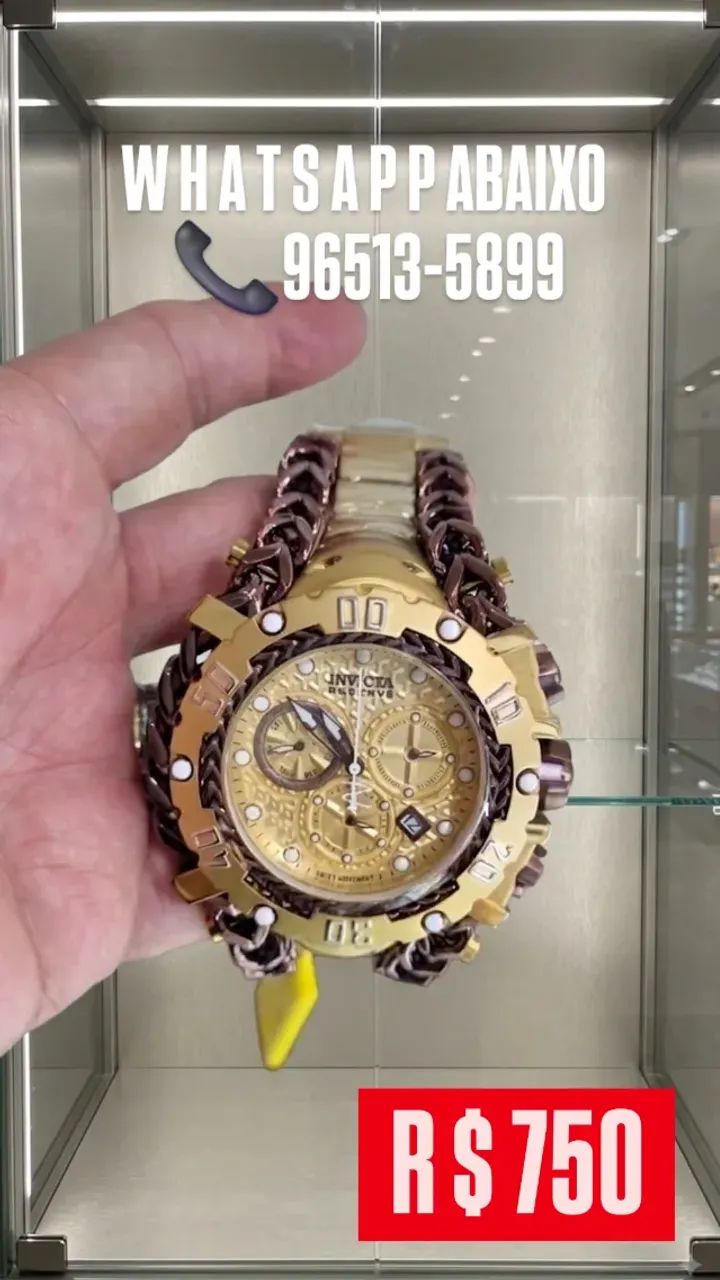 Relógio INVICTA GLADIADOR MULTIFUNCIONAL  - MODELO RARO - GOLD LABEL - Foto 3