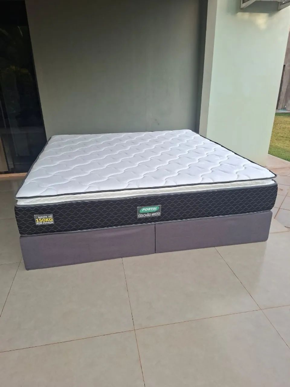 cama box king size casal com colchão