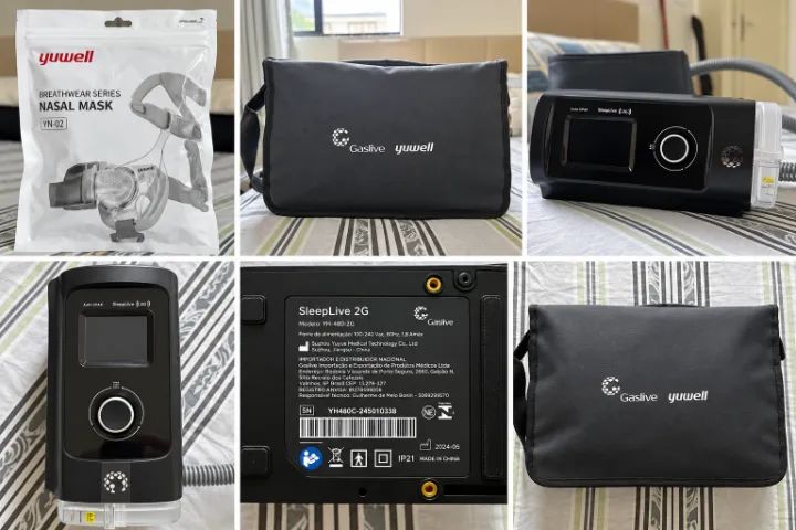 CPAP Auto Yuwell SleepLive 2G Novo - Completo com Bolsa e Máscara