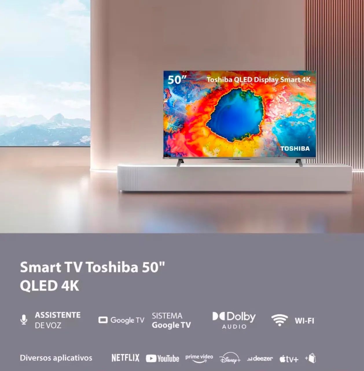 TV 50? TOSHIBA SMART QLED 4K - Foto 3