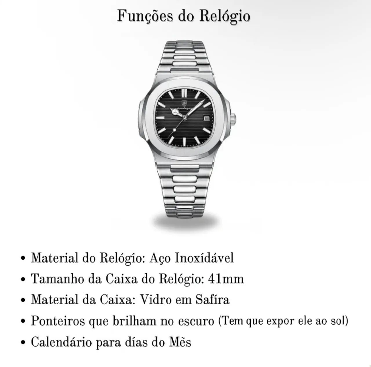 Relógio Poedagar De Luxo Com Caixa - Foto 5