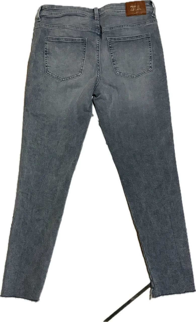 Calça Jeans Skinny Zara Cinza - Foto 2