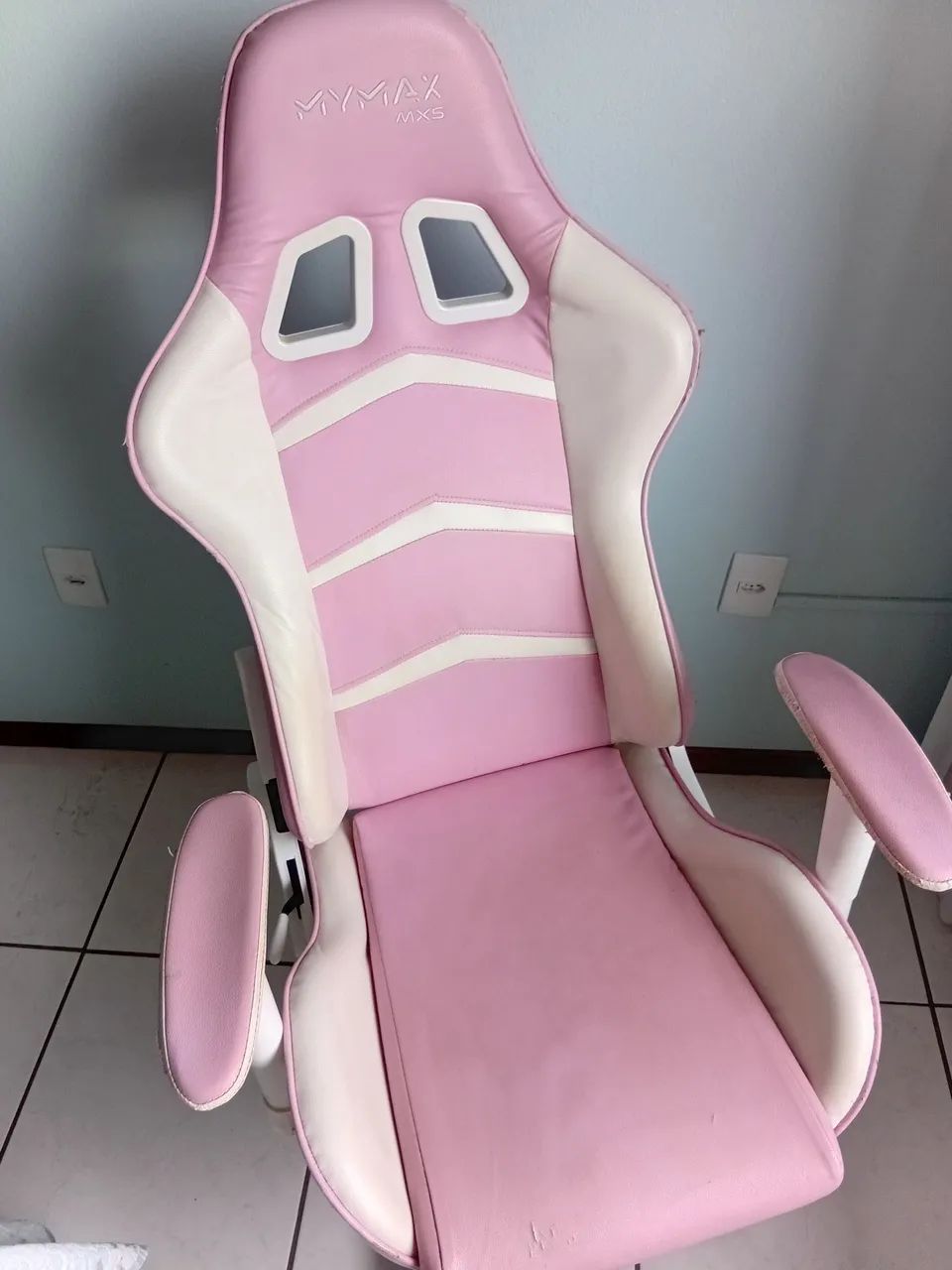 Cadeira gamer rosa - Foto 5