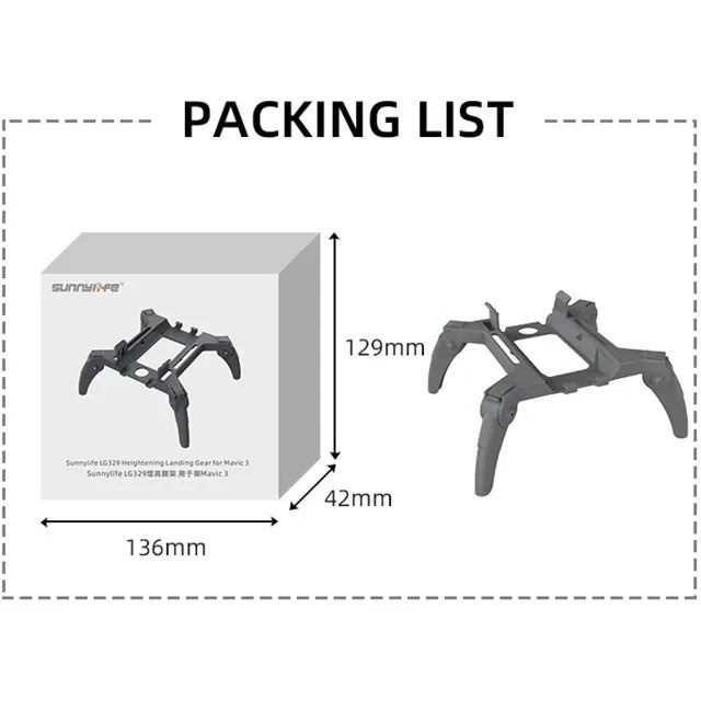 Extensor do Trem de Pouso e Decolagem para o Drone DJI Mavic 3 e Mavic 3 Classic - Foto 3
