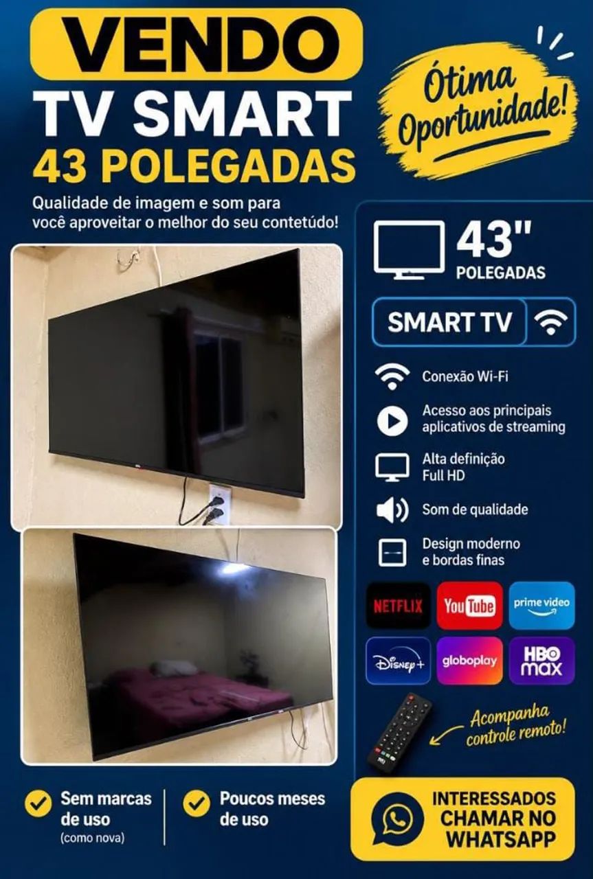 Vendo tv smat 43 EFL seminova