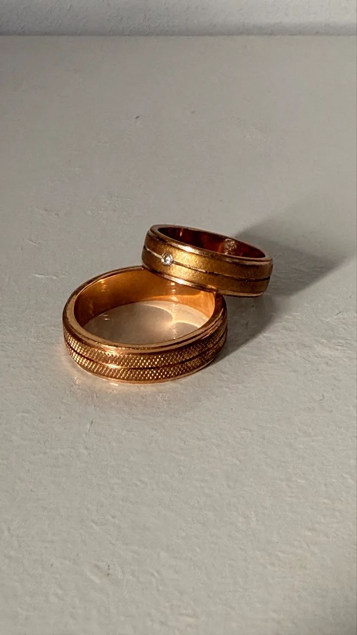 Par de Alianças Romaneu Original - Nunca Usadas | Tam. 26 e 16 - Foto 2