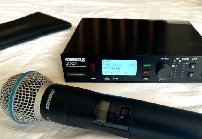 Microfone Sem Fio Shure Beta 58 ULXD2 E Receptor ULXD4 - Foto 2