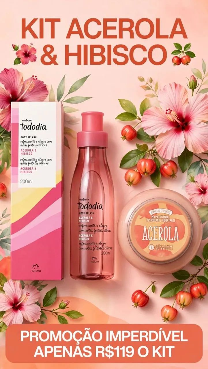 Body splash e hidratante