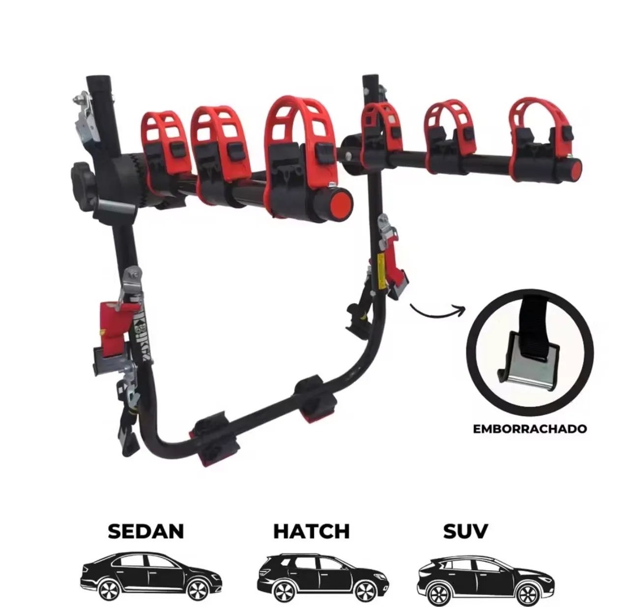 Suporte para bicicleta, cabem 3 bikes  - Foto 2